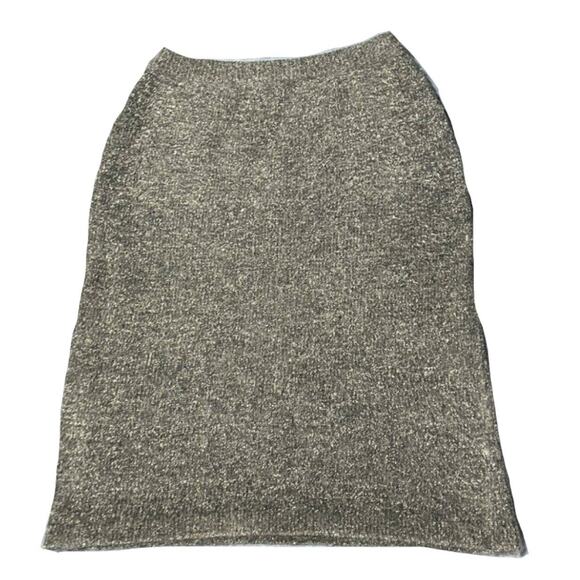 Vintage 80s Segue Luxury Gray Angora Silk Blend Pencil Skirt Medium M Wool - Picture 10 of 11